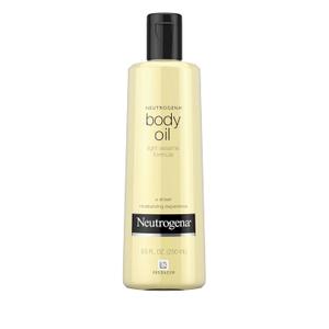 Neutrogena Body Oil Light Sesame Formula, 8.5 fl oz, Radiant Glow Moisturizer for Dry Skin, Bath & Shower Oil For Smooth and Hydrated Skin