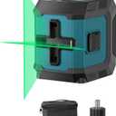 COYU Self-Leveling Cross Line Laser Level -Japanese Green Beam, 100ft Range, 360 Rotation, Carrying Pouch Included