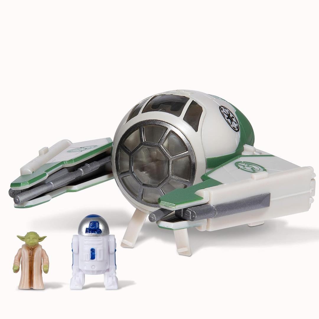 Star Wars SWJ0008 Yoda's Starfighter Official 7.5 cm Vehicle with Figures