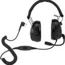 Retevis EHK012 Foldable Two Way Radio Headset with Mic,Noise Reduction,Volume Adjust, Compatible with Baofeng UV-5R BF-F8HP PRO AR-5RM Pxton PX-888S, for RT22 RT68 RT86, 2 Way Radio Headset(1 Pack