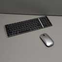 seenda Bluetooth Keyboard and Mouse Combo for Mac, SKM64-2 Rechargeable Slim Wireless Keyboard Mouse Compact, 3 Multi-Device Connection, Compatible for Mac, MacBook Pro/Air, iPad, Black Silver