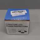 24 Pcs Chair Leg Floor Protectors Round, Silicone Felt Furniture Leg Pads Caps Covers for Hardwood Floors (Fit 8/16 to 15/16) (Clear), Round S