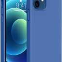 Miracase Compatible with iPhone 12 Case and iPhone 12 Pro Case, Liquid Silicone Gel Rubber Full Body Protection Shockproof Drop Protection Phone Case for iPhone 12/12 Pro 6.1 inch, Sky Blue