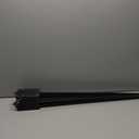 Fence Post Anchor 4''x4'', Heavy Duty Metal Fence Post Anchor Ground Spike 24''x4''x4'' for Fence, Mailbox, Bird Feeder, Decking, Banner, with The Black Powder Coating Cover on The Surface (Set 1)
