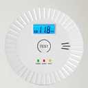 Smoke Detector Carbon Monoxide Gas Alarm, Fire Carbon Monoxide (CO) Detector 2 in 1 with Digital Display and Sound Light Alarm, Battery Operated Suitable for Bedroom Warehouse Kitchen or RV Travel 2Pcs