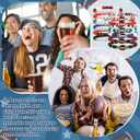 Quelay 24 Set Game Day Football Bracelets Gifts Stackable Clay Beaded Stretch Bracelets Jewelry Adjustable Friendship with Gift Cards for Football Fans Player Coaches Sports Team Party Favor