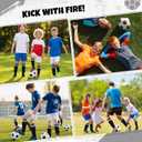 Soccer Shin Guards and Socks for Kids Youth Lightweight 7.09 x 3.54 Inches Football Shin Guards for 6-12 Year Old Children Teen Boys and Girls(Black)