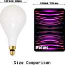 SD LUX Oversized LED Light Bulb Giant vintage Edison filament bulb 16W 2400LM (Equi. 200W) E26 base Large bulb milky glass for Home Office, Non-dimmable Warm White,1 pack (Warm White (3000K), PS160WT)