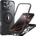 ESR for iPhone 16 Pro Case, Compatible with MagSafe, FullBody MilitaryGrade Drop Proof Case with Builtin 9H+ Tempered Glass Screen Protector, Armor Series, Clear