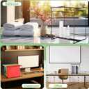 Moxweyeni 4 Pack Mesh Hanging File Folder Organizer, Letter Size File Folder Organizer, Metal Hanging Filing Box Desktop Filing Crate Storage for Home, Office, School, Black