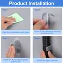 12 Pcs Washing Machine Drain Hose Holder (Fits 30-38 mm OD Hose) - Self-Adhesive No Drill Fixing Clip Guide Clamp Bracket for Clothes Washer/Laundry Tub Discharge, White