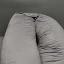 Momcozy Pregnancy Pillow with Cooling Cover, Dreamlign U Pro Maternity Pillow with Adjustable Leg Pillow - Support for Back, HIPS, Belly, Legs for Pregnant Women, 50-72 Inch Full Body Pillow, Grey