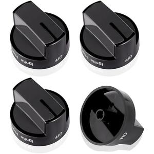W10339442 Gas Stove Knobs(4 Pack), Cooktop Surface Burner Control Knobs Black Replacement,Fit for Whirl-Pool Gas Range/Stove/Oven, Replaces WPW10339442,PS11753188,2311008,AP6019877