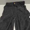 Acelitt Women's Corduroy Pants with Pockets, Black, Size S