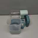 Automatic Gravity Pet Feeder Water Dispenser with Adjustable Hanging Hook - Large Capacity for Small/Medium Animals (Guinea Pigs, Cats, Rabbits, Hedgehogs, Ferrets) (Blue) (35oz)