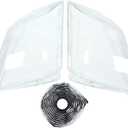 MOTOKU Clear Headlight Lens Cover and Glue for Cadillac CTS 2008-2014