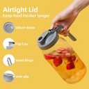 Glass Mason Jar Pitcher - 64 oz/2 Quart Wide Mouth Jug with Lid and Pour Spout, Airtight Seal, Leak Proof Iced Tea Pitcher for Sun Tea, Juice, Breast Milk, Cold Beverages, Coffe