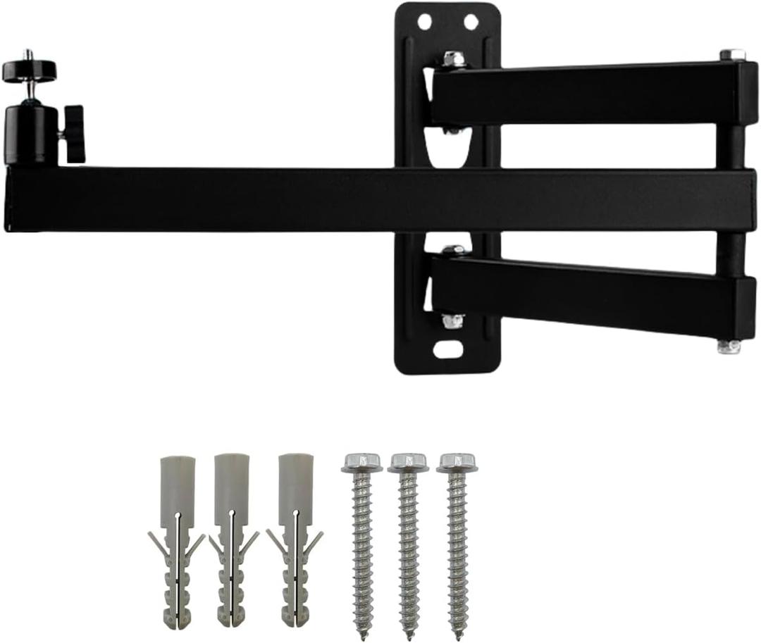 Foldable Projector Wall Mount Universal Ceiling Wall Projector Mount Stand Projectors Bracket,1/4" Screw Size (Wall Mount) (B 7.85 * 15.7in)