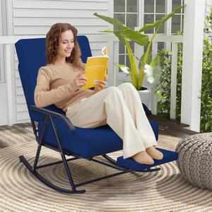 Outdoor Rocking Chair, Outdoor Patio Rocking Chairs, Comfy Rocking Chair for Reading Napping Relaxing