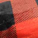 Homemate Electric Blanket Heated Throw - 50x60 Ultra Soft Cozy Flannel Heating Blanket with 10 Fast Heat Levels 8 Hours Auto Off Over-Heated Protection ETL Certification Keep Warm in Home Office (Red-black)