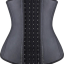YIANNA Waist Trainer for Women Latex Underbust Waist Corsets Cincher Hourglass Body Shaper 4 Hooks, L