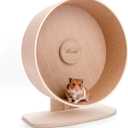Niteangel Wooden Hamster Exercise Wheel: - Silent Hamster Running Wheel for Hamsters Gerbil Mice and Other Similar-Sized Small Pets (L)