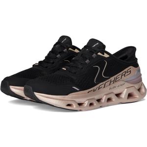 Skechers Womens Glide-Step Altus-starlightt Shine Hands Free Slip-ins (9, Bkrg=black/Rose Gold)