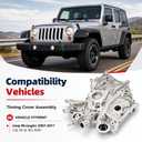 04666020AA Engine Timing Cover Assembly Compatible with Jeep Wrangler JK JKU JKUR 3.8L V6 2007-2011 Replaces 04666020AB 04666020AC 68003438AA 68003438AB 68003438AC
