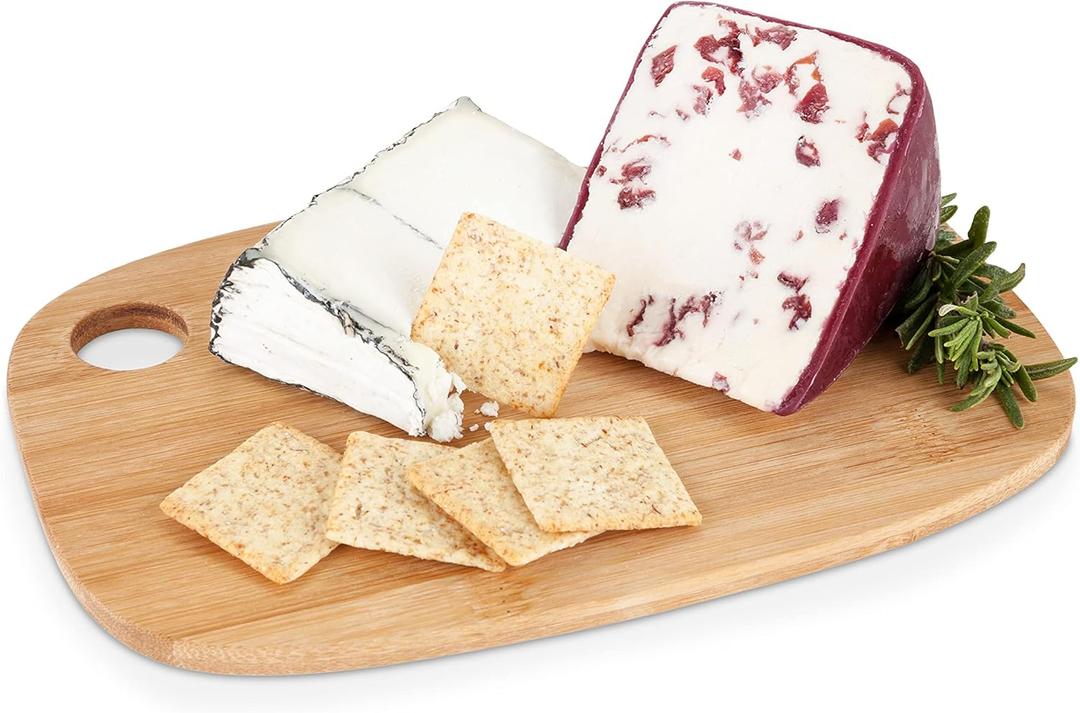 True Morsel Small Bamboo Cheese Board, Bamboo Wood, 8.75" by 6", Cheese Service, Entertaining Gift Set