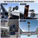 koolehaoda Magnetic Car Phone Holder for Magsafe, Vacuum Suction Cup Phone Mount for Windshield Dashboard, 360 Adjustable Metal Arm Car Phone Holder for iPhone Samsung All Smartphone & Cars Truck