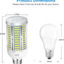 HJFF Led Light Bulb 500W Equivalent 7500 Lumen 5000K Waterproof E26/E27 Medium Base 60W led Bulb for Outdoor Indoor Lamp Area Garage Warehouse Workshop Street Backyard