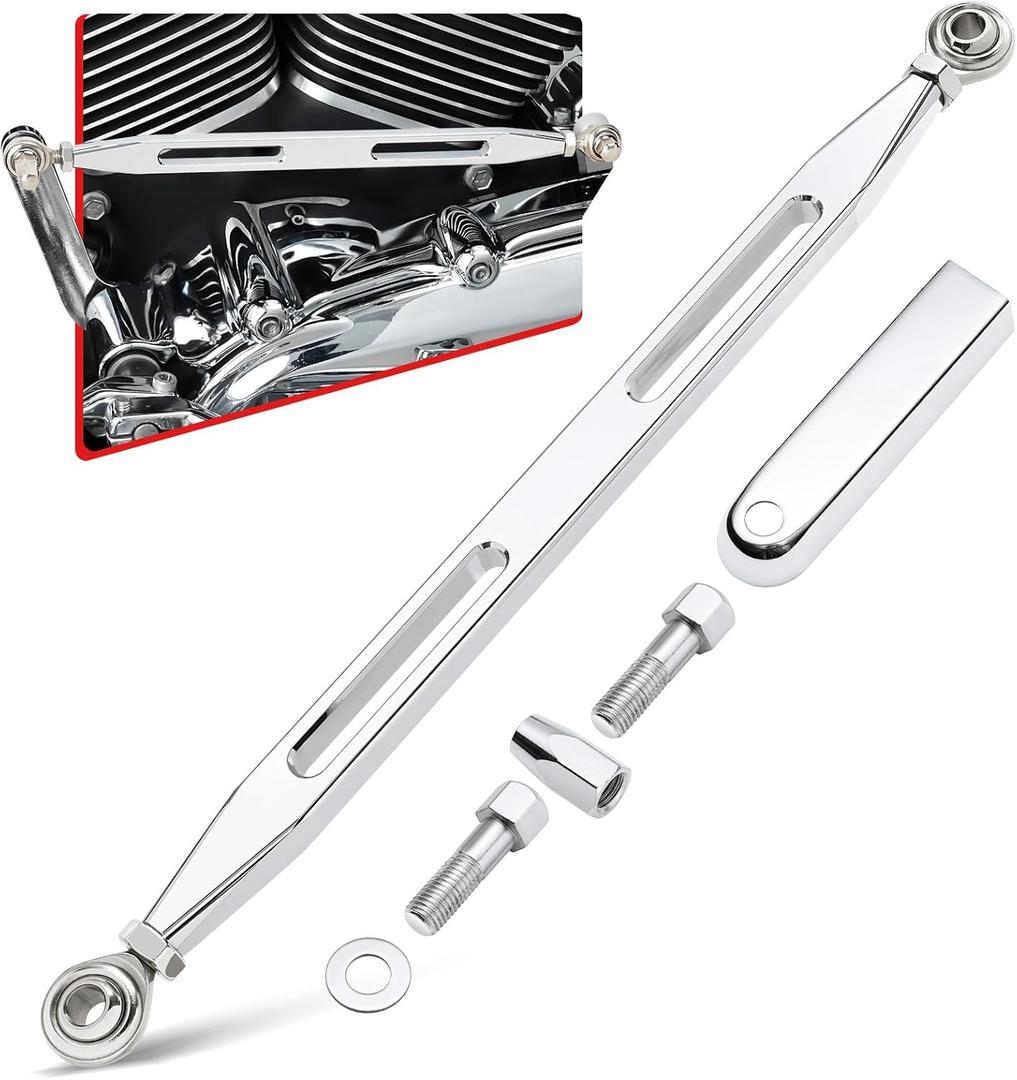 Amazicha Chrome Shift Linkage Gear Shifter Compatible for Harley Softail Dyna Street Glide Touring Road King 1980-2024