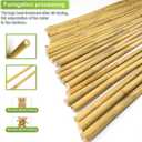Jollybower 5"x3" Bamboo Stakes 50 Pack, Thicker Heavy-Duty Plant Stakes, Natural Garden Stakes for Bean, Tomato, Bean, Flowers,Trees Potted and Climbing Plant Support