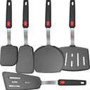 Mixed 5 Piece Silicone Spatula Set, 600F Heat-Resistant No-Melt Rubber Spatula Handle and Blade - Kitchen Cooking Utensils for Nonstick Cookware, Spatula Turner for Egg,Pancake,Burger- Dishwasher Safe