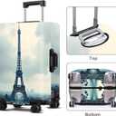 Luggage Cover Washable Suitcase Protector Anti-scratch Suitcase cover Fits 20-34 Inch Luggage (Grey, M(24-26inch suitcase))