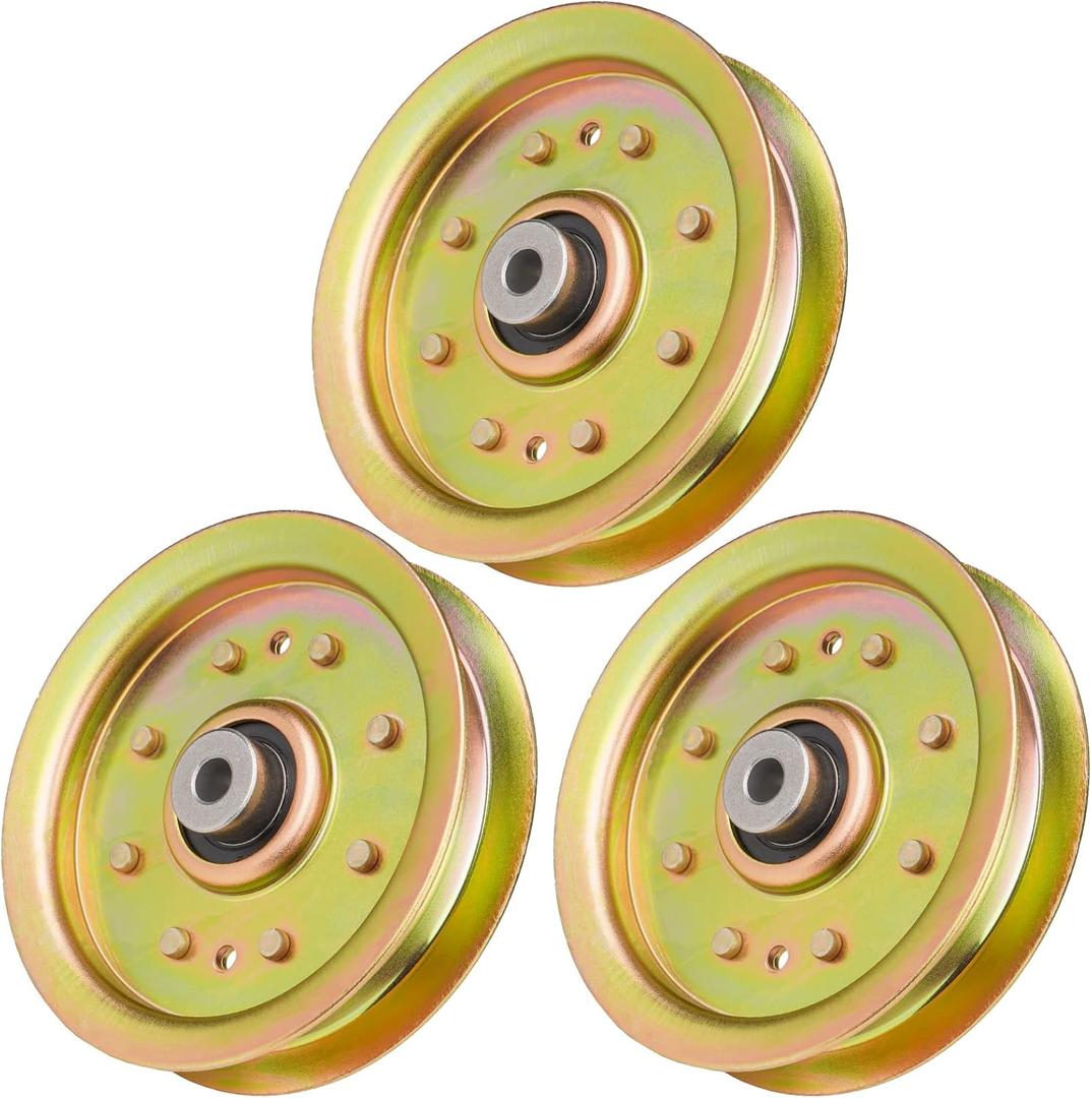 Idler Pulley for 753-08171 956-04129 Cub Cadet RZT50 LTX1050 LTX1046 GT2550 Troy-Bilt GT50 GT54 RZT42 TB42 Fits 38" 42" 50" 54" Deck Riding Lawn Mower Tractor (3 Pack)
