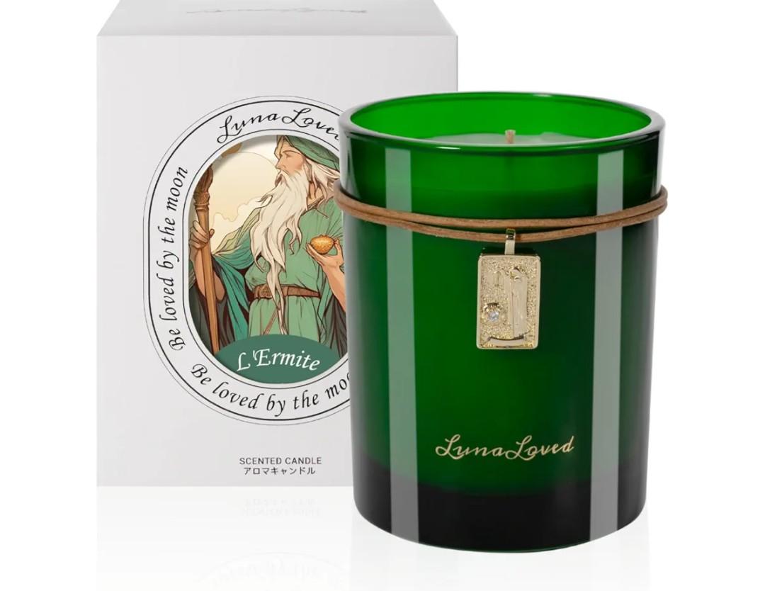 Scented Candles for Tarot The Hermit | Juniper Lavender Scented Candles | Soy Candles for Home Scented | Bergamot Pink Pepper vetiver Eucalyptus | Mood-relex Candles