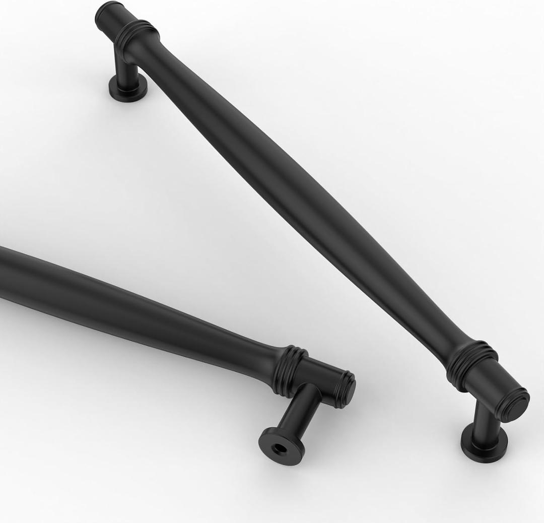 Asidrama 10 Pack 7.5 Inch(192mm) Matte Black Kitchen Cabinet Handles, Cabinet Pulls Kitchen Cabinet Hardware for Cupboard Drawer Pulls