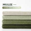 MIULEE Decorative Throw Pillow Covers Set of 4 Summer Light Green Gradient Natural Earthy Modern Classic Soft Corduroy Cushion Covers for Sofa Couch Bed Living Room Spring Home Decor 18x18 Inch