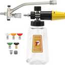 Tool Daily Pressure Washer Foam Cannon with Dual-Connector Accessory, Power Washer Double Tip Attachment For Soap Cannon, 5 Pressure Washer Sprayer Nozzles, 1/4" Quick Connect