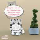 Positive Crochet Cat Animal,Christmas Birthday Gifts for Women MenStocking Stuffers Thanksgiving Basket Decor Son Daughter Grandma Friend Coworkers Self Care Gift Emotional Inspirational Support