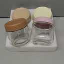 Overnight Oats Containers with Lids, 10oz Glass Jars with Lids 4 pcs, Wide Mouth Mason jars for Salad, Yogurt, Snacks, Meal Prep (Multicolor)