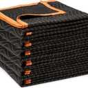 Amazon Basics Reinforced Tear-Resistant Moving Blankets, 72" x 40", Black, 6-Pack