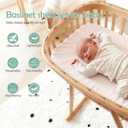 4 Pack Bassinet Fitted Sheets Compatible with 21" x 35" Amke, Ezebaby, Evolur Stellar and Mereryi Baby Bassinet, Soft and Skin-Friendly, Mint Green and Color Rainbow, for Ezebaby, Evolur Stellar Baby Bassinet