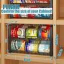 JKsmart 2-Tier Stackable Can Rack Organizer for Pantry, Adjustable Can Dispenser Holds Up to 62 Cans, Can Storage Holder for Various Ounces of Canned Food Soda Drinks, Black, 2 Pack (Petent Pending)