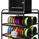 3D Printer Stand, TR4 Heavy Duty 3D Printer Table Stand with Filament Storage Rack, 4 Tier Rolling 3D Printer Accessories Cart with Wheels for 3D Printing Studio Home Office Workshop
