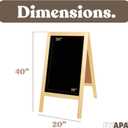 Ilyapa Wooden A-Frame Sign with Eraser & Chalk - 40 x 20 Inches Magnetic Sidewalk Chalkboard DIY Menu Display for Restaurant, Business Or Wedding
