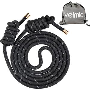 veimia Flow Rope for Fitness High Performance Double Woven Workout Rope Adjustable Flow Jump Rope for Men Women Training Indoor Outdoor Cardio Exercise Rope for beginner (Reflective tape)