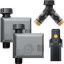 Orbit 21206 B-hyve Gen 2 Smart Hose Watering Timer, 2-Pack with Wi-Fi Hub and Hose Y Splitter