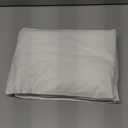 100% Cotton Percale Fitted Sheet Queen Size, 8-15" Deep Pocket Cooling Bottom Sheet, Breathable Soft & Crisp Fitted Sheet Only with 4 Corner Straps (Queen, White)